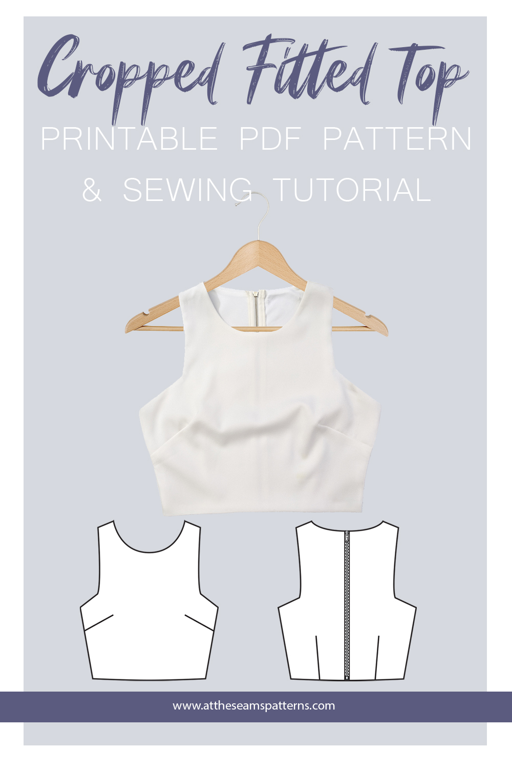 At The Seams Patterns Sewing Tutorial Cropped Fitted Top