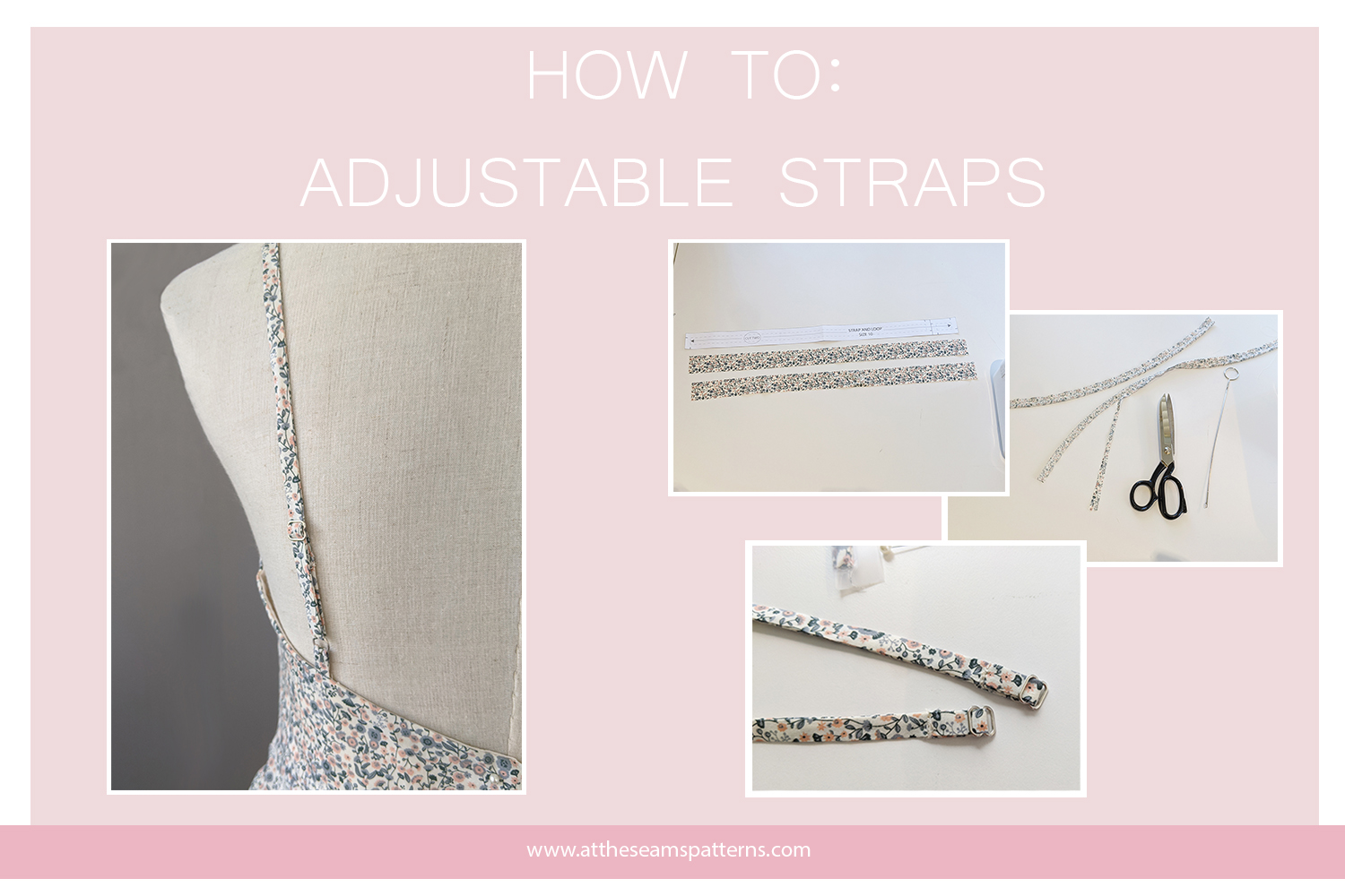 How to sew an adjustable strap - strap that slides. SO SIMPLE