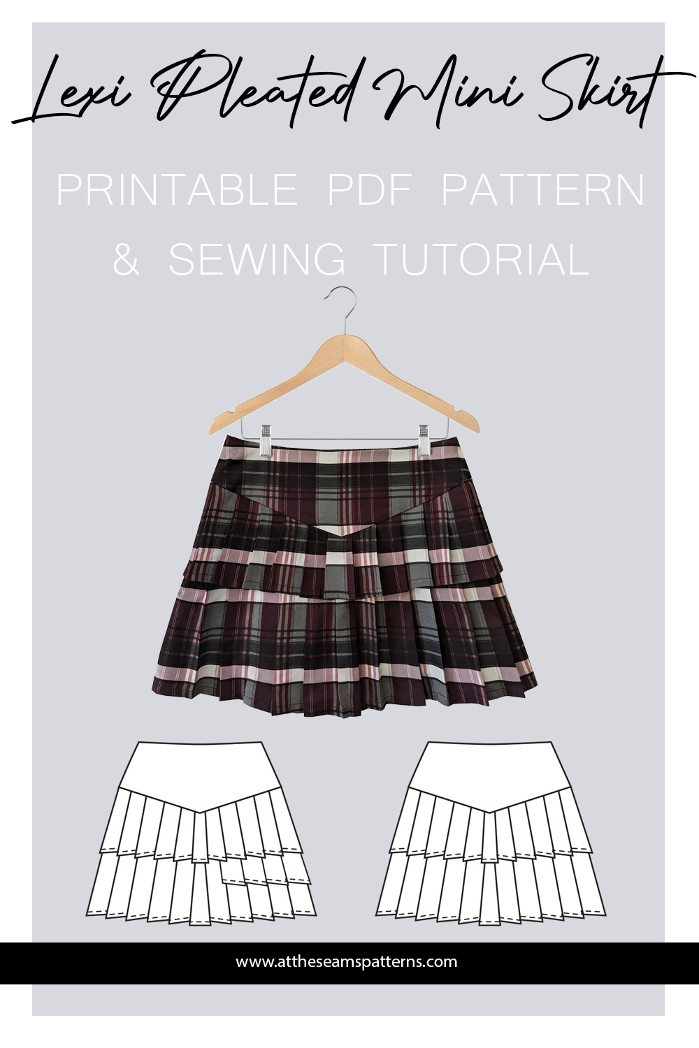 At The Seams Patterns - Sewing Tutorial: Lexi Pleated Mini Skirt